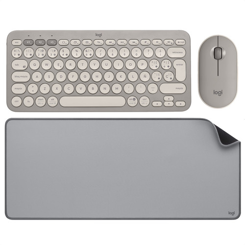 Logitech Combo: Teclado K380 + Mouse M350 + Desk Mat / Arena