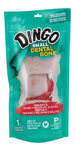 Osso P/ Cães Raças Peq. Dingo Dental Bone Small 1un 35g Full