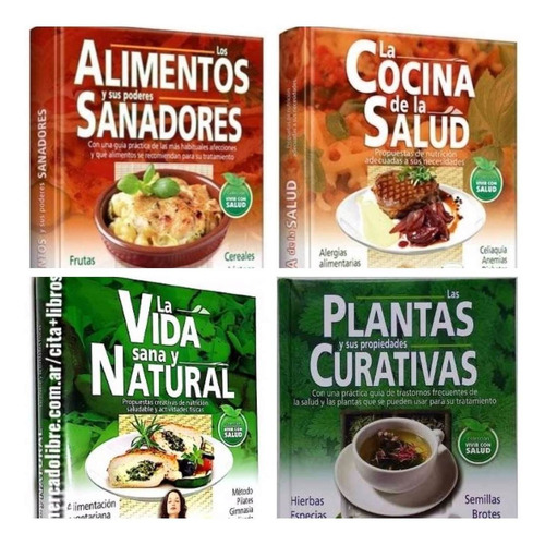 Oferta: 4 Libros Sobre Cocina, Plantas Y Vida Saludable