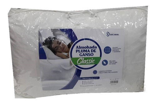 Imagen 2 de 2 de Almohada De Pluma De Ganso Classic Cod.40