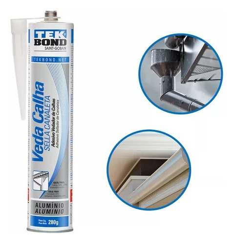 Adhesivo Sellador Canaleta Aluminio Cartucho 300ml Tek Bond