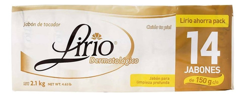 Jabón De Tocador Baño Lirio Dermatológico 14 Pzas 150 G C/u