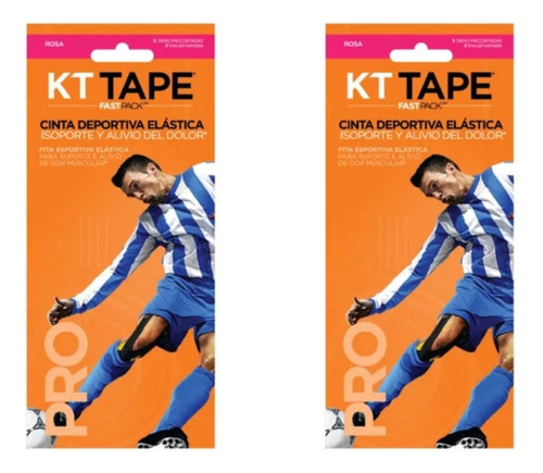 Pack 6 Cintas Deportivas Elásticas Kt Tape Rosa