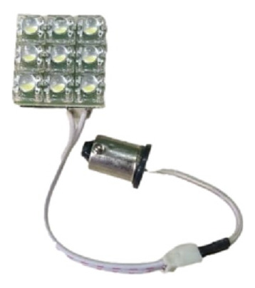 Bombillo De Techo Tipo Galleta 9 Led Blanco Con Adaptadores