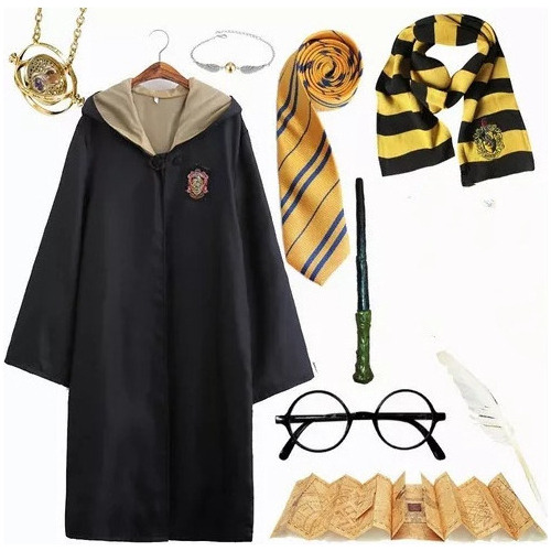 Conjunto De Cosplay Traje De Harry Potter Túnica Capa Cn