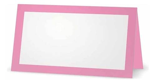 Pink Place Cards - Flat Or Tent Style - 10 Or 50 Pack - Whit