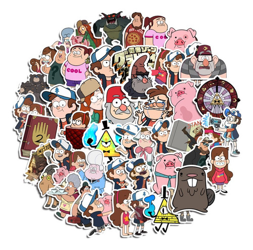 Pegatinas De Equipaje Gravity Falls Pvc Impermeabilization