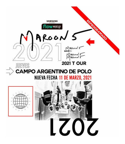 Entrada Para Concierto Maroon 5 Campo Vip