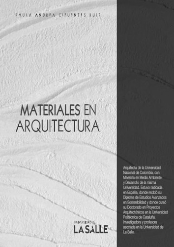 Libro: Materiales En Arquitectura: Aprendizajes Para El Espa