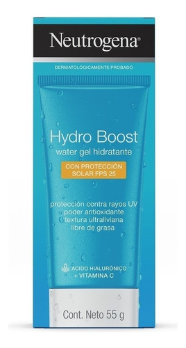 Crema Hidratante Facial en Gel Neutrogena Hydro Boost Ácido Hialurónico FPS 25 Neutrogena para todo tipo de piel de 55mL/55g