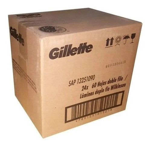 Lâminas De Barbear Gillette Wilkinson Caixa Com 24x20x3