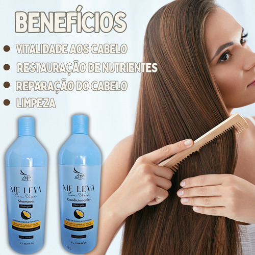 Kit Shampoo E Condicionador Óleo De Coco E Pantenol 1l Zap