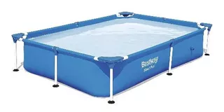 Alberca estructural rectangular Bestway 56401 con capacidad de 1200 litros de 2.21m de largo x 1.5m de ancho de 221cm de diámetro azul