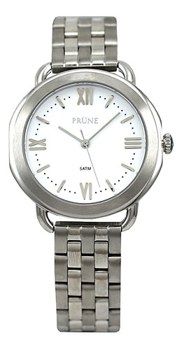Reloj Dama Prune Prg-5058-7a Metal Fondo Blanco