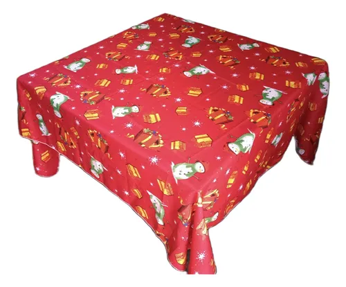 Manteles Navideños Estampados Mesa Cuadrada 150cm X 150cm