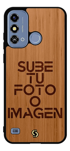 Funda Para Zte Y Tecno De Madera De Bambú Personalizada