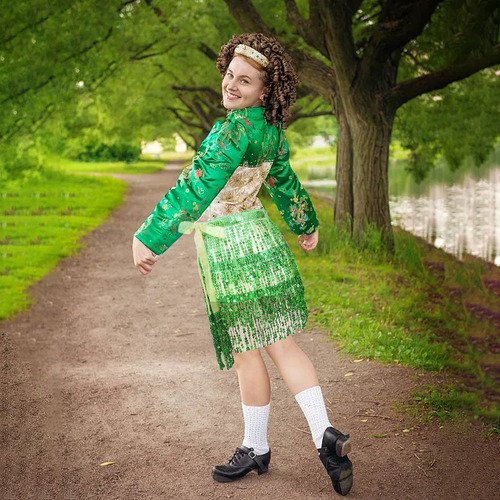 Vestido Navideño Con Lentejuelas Para Danza Del Vientre, Fal