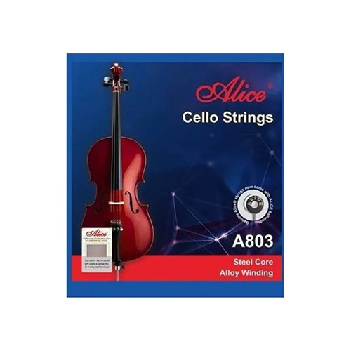 Encordado De Cello Violonchelo 4/4 Alice De Acero