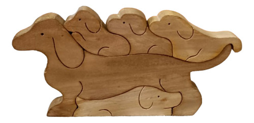 Perro Salchicha - Mamá/papá C/hijos - Decorativa - Alto 11cm
