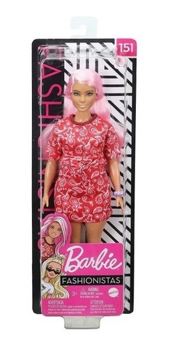 Imagem 2 de 6 de Barbie Fashionistas 151 Cabelo Rosa - Ms