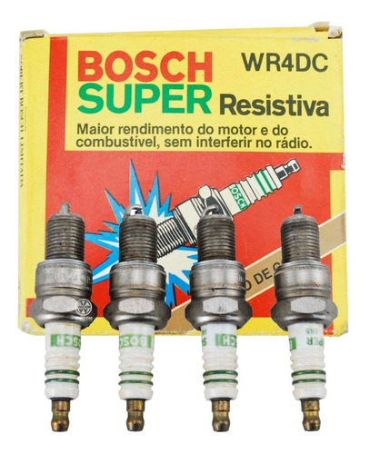 Vela Ignição Bosch Super Res Wr4dc Fiorino 4 Peças Orig Fiat