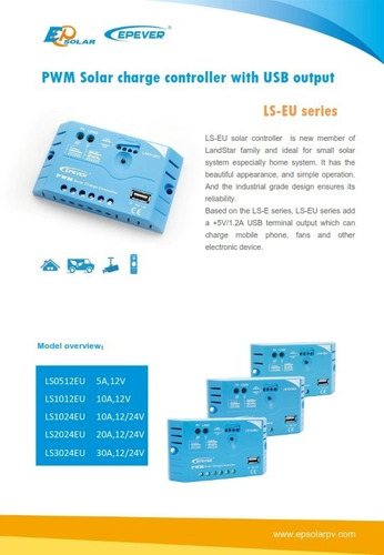 Controlador Solar Pwm 12/24v 10 A, Salida Usb