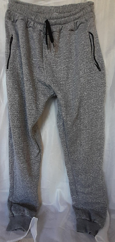 Jogging Gris Chupin Con  Puños Talle S