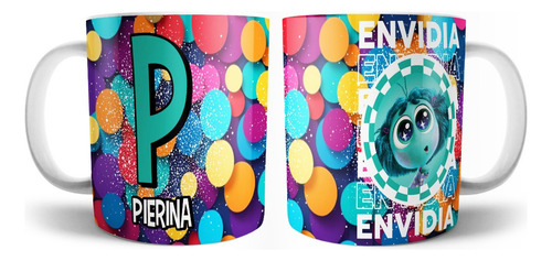 Taza Personalizada Intensamente Disney Envidia - Letra P