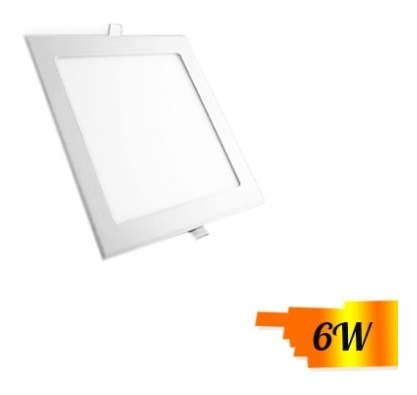 Lampara Led Panel Cuadrado Empotrar 6w 6500k Luz Blanca