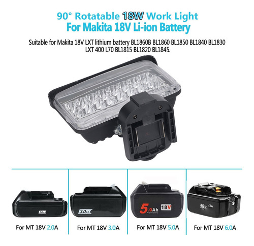Led Work - Reflector Portátil De Emergencia (144 W, 7200 Lm)