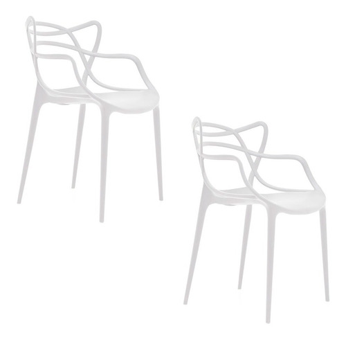 Silla Auxiliar Para Exteriores Curva Streem Blanca X2