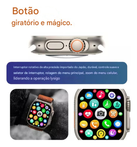 Relógio Inteligente Smartwatch T800 Ultra Série8 Amoled 2.02