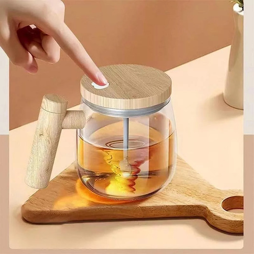 Taza De Vidrio Con Mezclador Automático Funciona Con Pilas