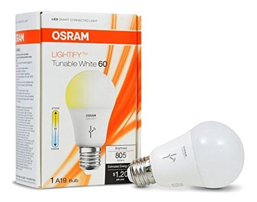 Osram Lightify A19 Led Blanco Ajustable Inteligente, Regulab