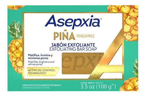 Asepxia Jabón Piña X 100grs Antiacné Exfoliante
