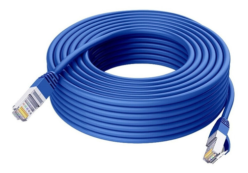 Cabo De Rede Rj45 Com 20 Metros Azul Knup - Kp-c14 20m