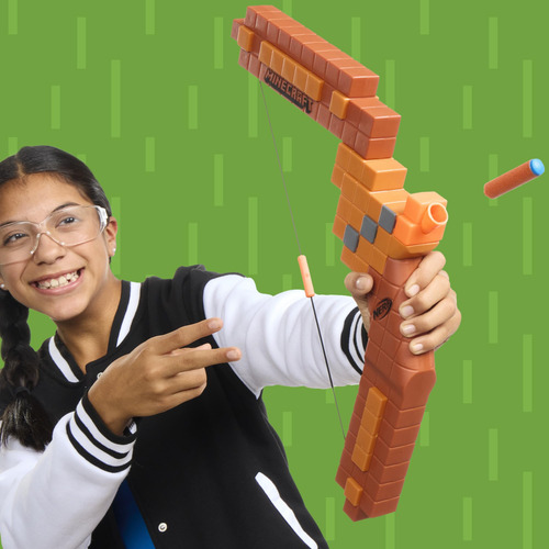 Arco Dart Blaster Nerf Minecraft Com 8 Dardos M1 Blaster 8 A