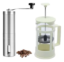 Comprar Molinillo Granos Café + Jarra Cafetera Francesa Embolo 600ml