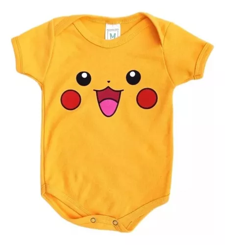 Macacão Pikachu Infantil Fantasia Bebê Diversos Tamanhos Personalizado