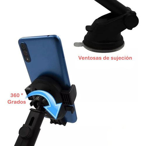 Soporte De Carro Universal Flexiblecon Rotacion De 360°