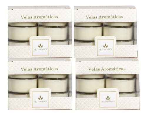 Imagem 2 de 8 de Kit 4cx Vela Aromática Com 12 Mini Velas Cada Total 48 Unid