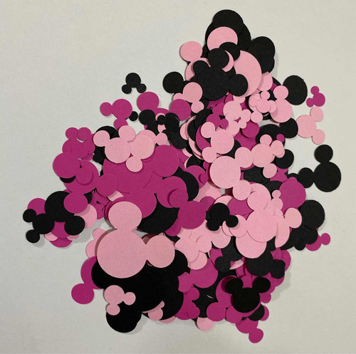 Confeti Mickey Y Minnie Mouse Fiesta Decoración Silueta Cara