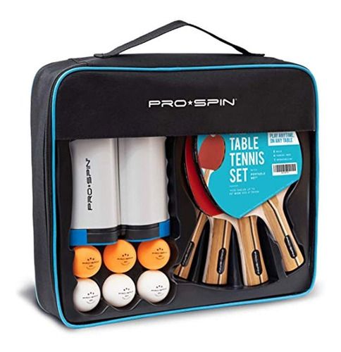 Pro Spin Juego De Ping Pong Portatil Play Anywhere - Kit Pa