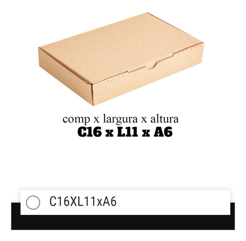 .300 Caixas De Papelão Para Sedex Correio E-commerce 16x11x6