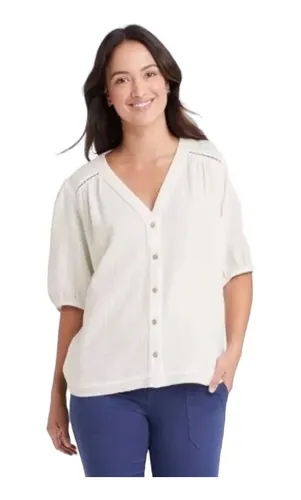 Blusa blanca 2024 manga bombacha