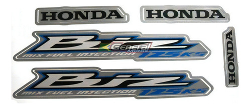 Kit Adesivo Jogo Faixas Moto Honda Biz 125 2012 Ks Prata