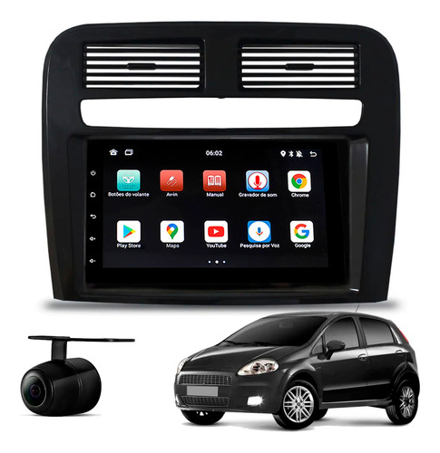 Central Multimídia Android Bt Gps Wifi Fiat Punto 2008-2012