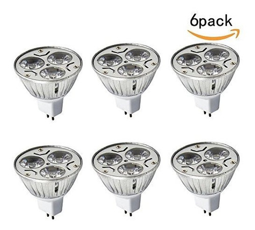 Jklcom Mr16 Bombillas Led 6 Packmr16 3w 12v Blanco Calido 27