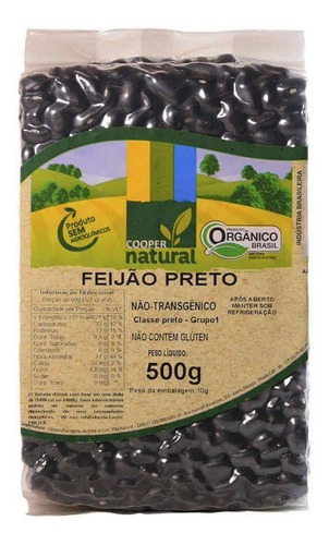 Kit 6x: Feijão Preto Orgânico Coopernatural 500g