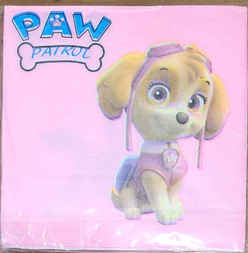 Servilletas Paw Patrol × 10 Niñas Cotillón Cumpleaños Skye 